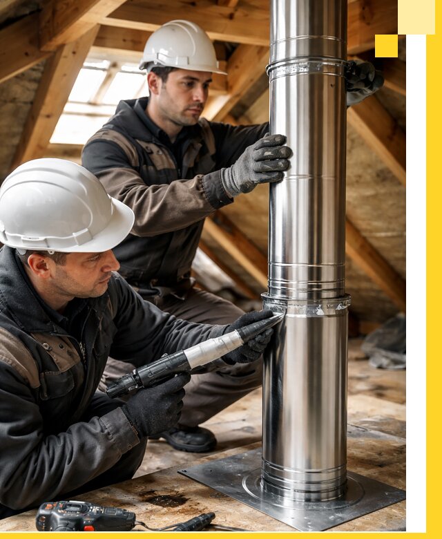 Монтаж дымоходов для каминов в Красноуфимске с гарантией качества