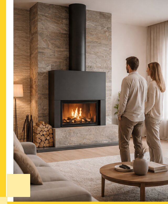 Закрытые камины под ключ в Красноуфимске от 121884 р., ЭриданКрф