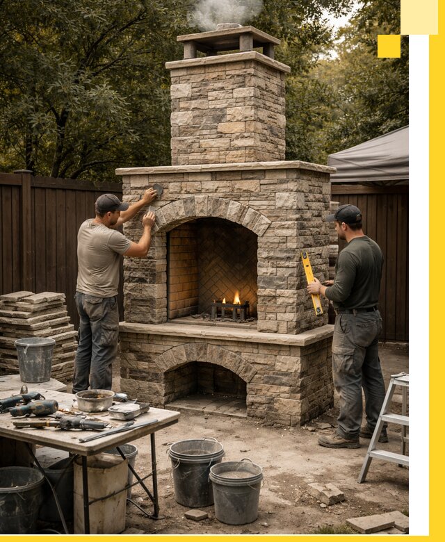 Проектирование и установка уличных каминов в Красноуфимске