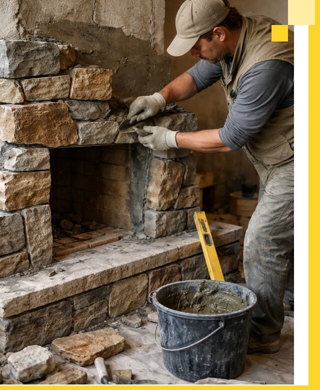 Изготовление и установка каменных каминов под ключ в Красноуфимске