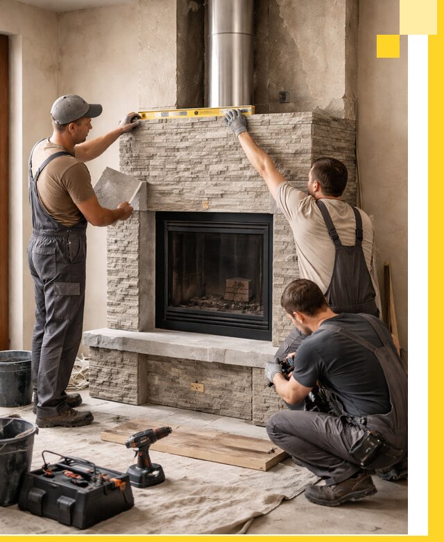 Профессиональный монтаж каминов под ключ в Красноуфимске для дома