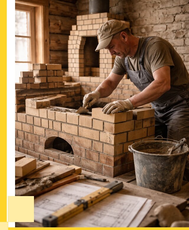 Кладка печей из кирпича в Красноуфимске цены от 30471 р. - ЭриданКрф