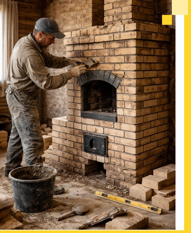 Кирпичные печи под ключ в Красноуфимске: проектирование и кладка