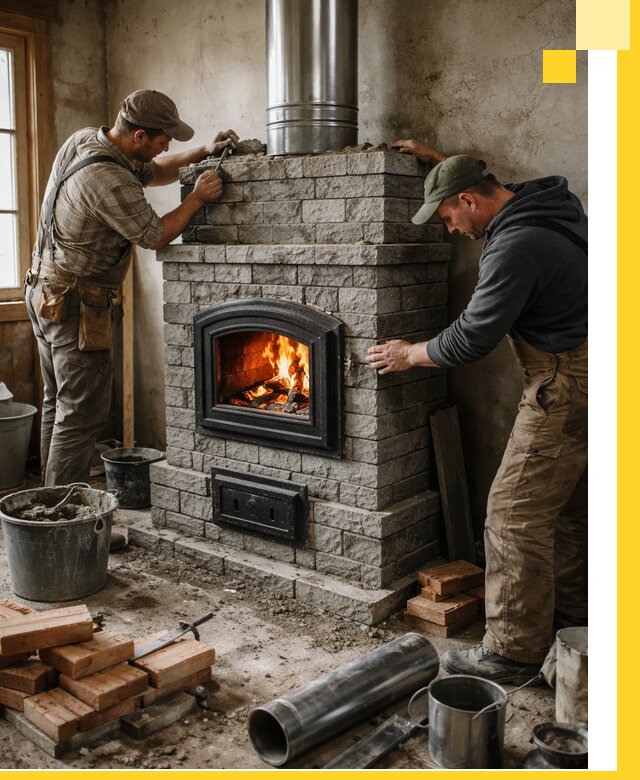 Производство, поставка и монтаж дровяных печей в Красноуфимске