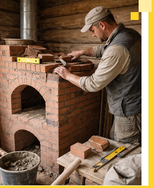 Изготовление и установка русских печей в Красноуфимске под ключ