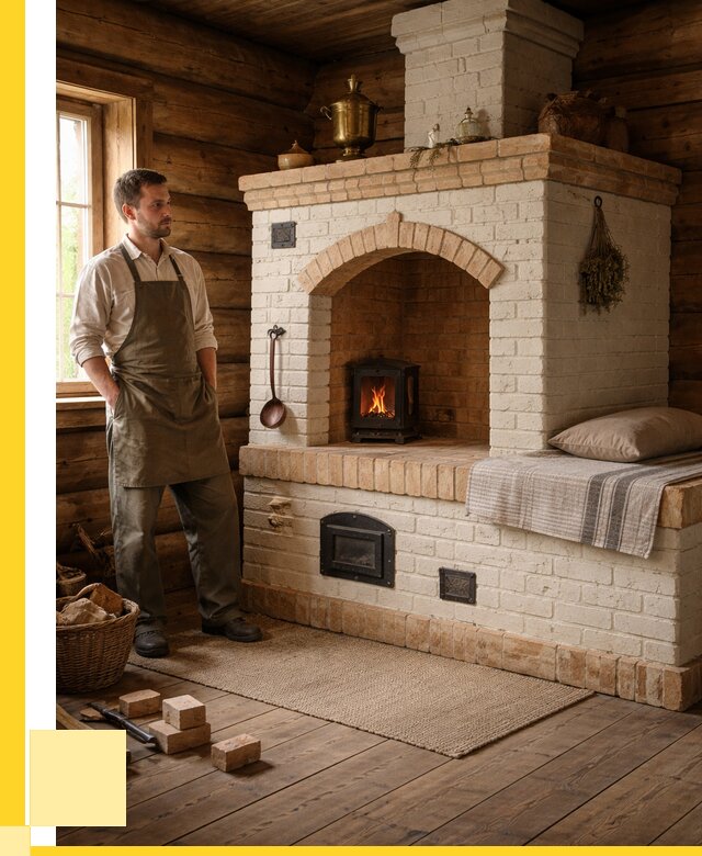 Русские печи с лежанкой под ключ в Красноуфимске от 152355 р. ЭриданКрф