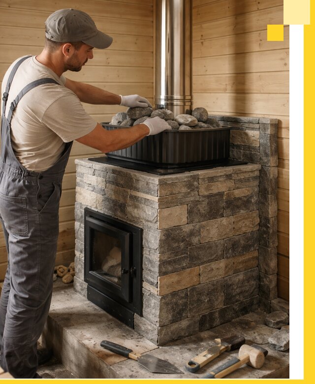 Печи для парной в Красноуфимске, производство, монтаж и обслуживание