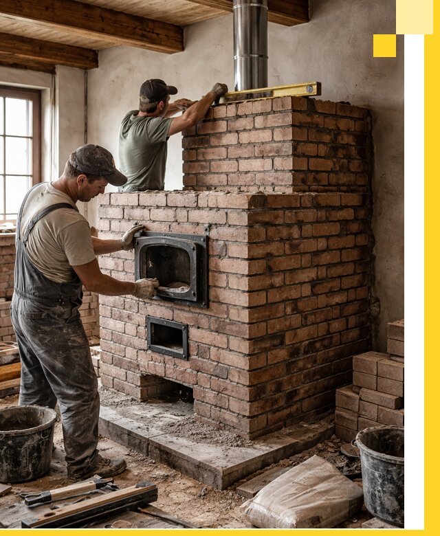 Печи для загородного дома под ключ в Красноуфимске — монтаж и сервис