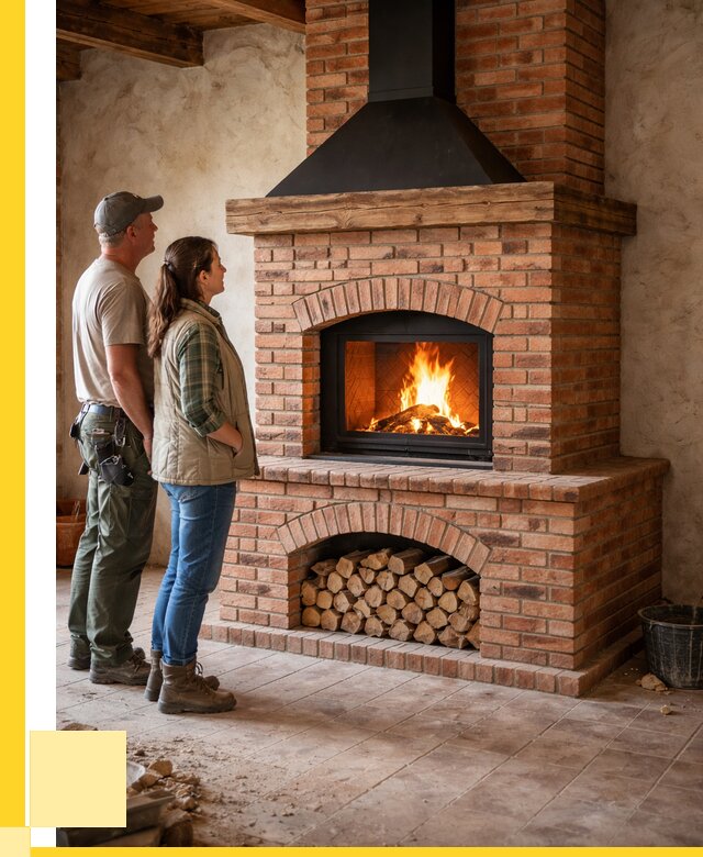 Печи камины из кирпича в Красноуфимске от 121884 р. | ЭриданКрф