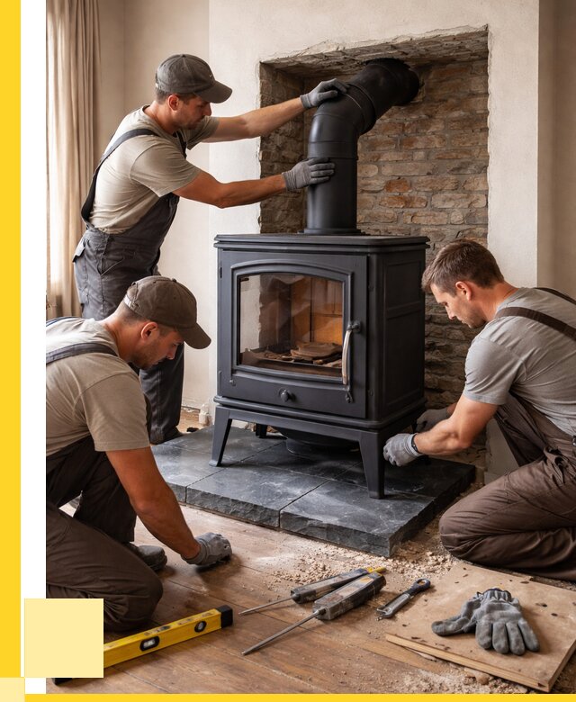 Монтаж печи камина в частном доме в Красноуфимске от 25393 р. | ЭриданКрф