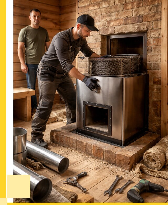 Монтаж банных печей под ключ в Красноуфимске от 18283 р., ЭриданКрф