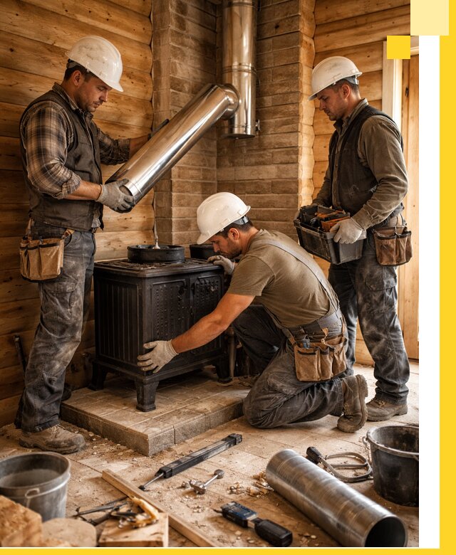 Профессиональный монтаж банных печей и дымоходов в Красноуфимске