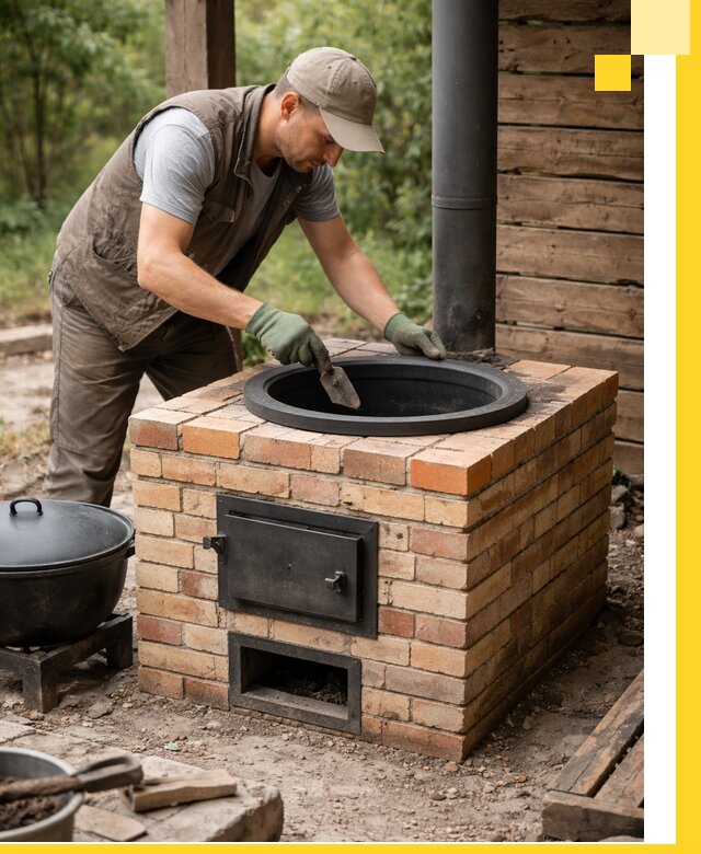 Изготовление и установка печей для казана в Красноуфимске под ключ