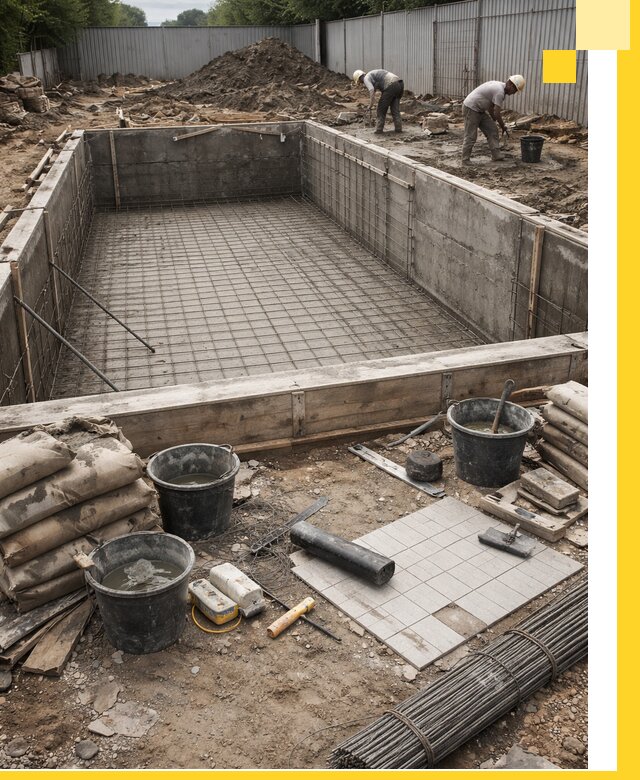 Строительство бассейнов под ключ в Красноуфимске, дизайн и монтаж