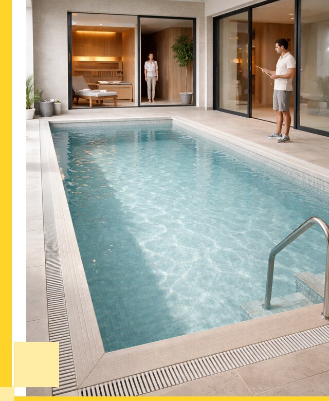 Отделка бассейна пленкой ПВХ в Красноуфимске от 3555 р. - ЭриданКрф