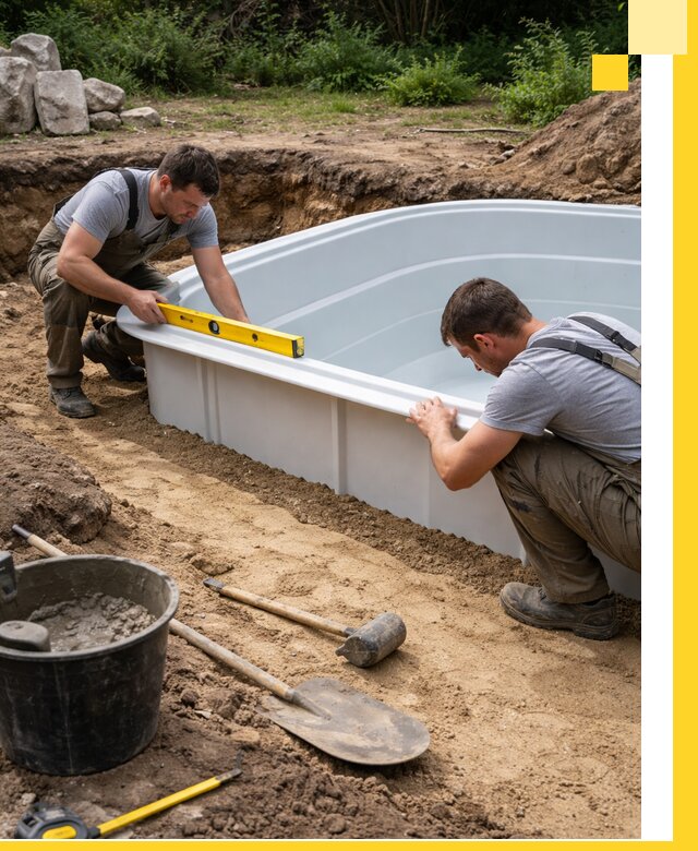 Производство и установка пластиковых бассейнов в Красноуфимске под ключ