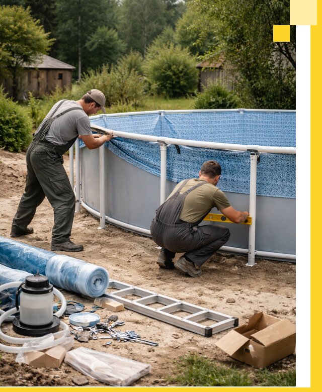 Установка и монтаж каркасных бассейнов в Красноуфимске под ключ