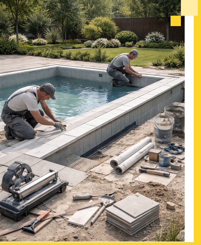 Строительство открытых бассейнов под ключ в Красноуфимске профессионально