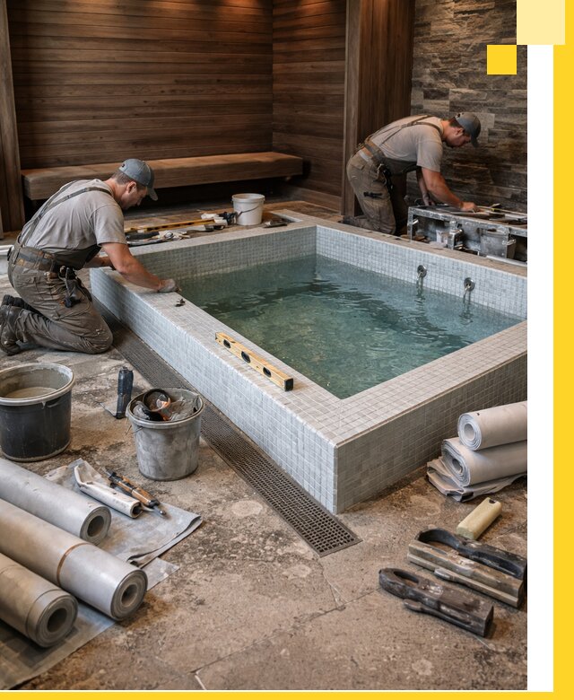 Установка и строительство бассейнов для сауны в Красноуфимске