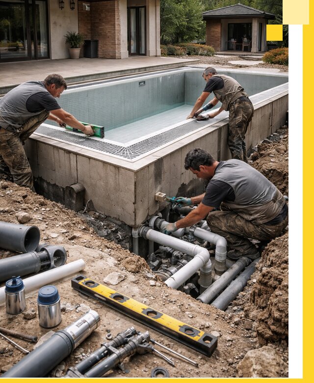 Строительство переливных бассейнов в Красноуфимске под ключ