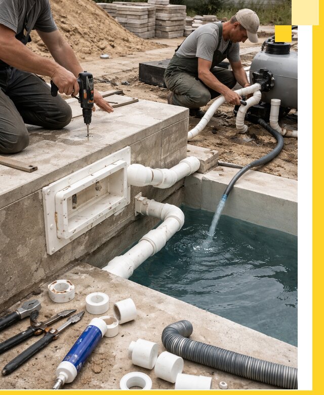 Строительство скиммерных бассейнов под ключ в Красноуфимске