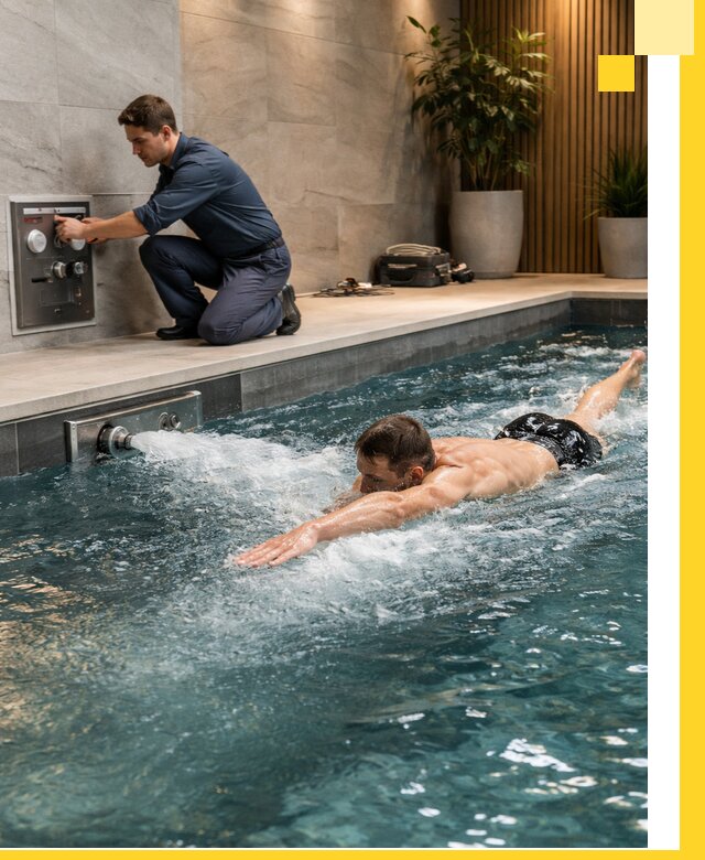 Проектирование и монтаж бассейнов с противотоком в Красноуфимске