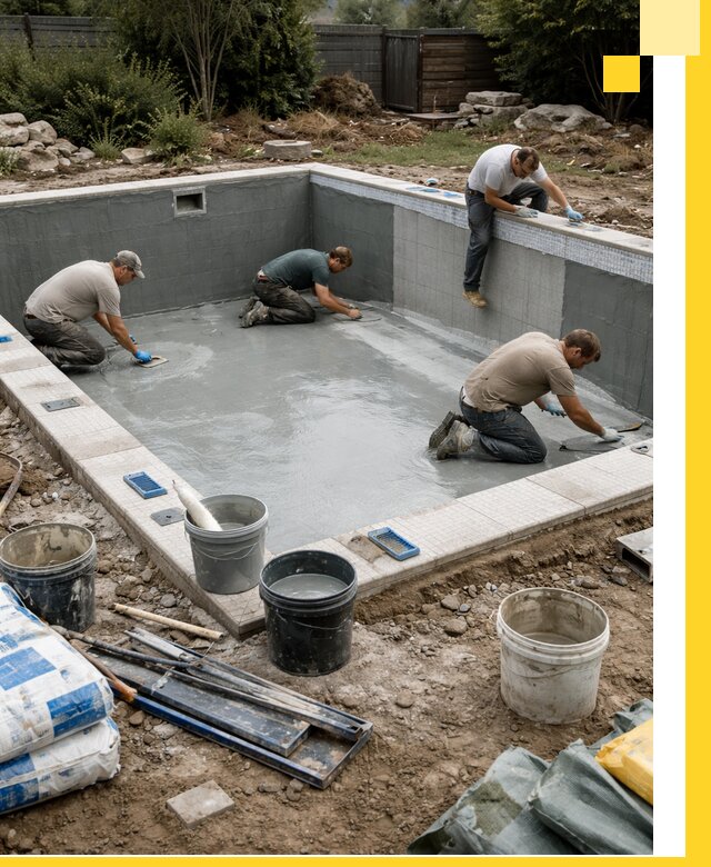 Изготовление и монтаж чаши бассейна под ключ в Красноуфимске