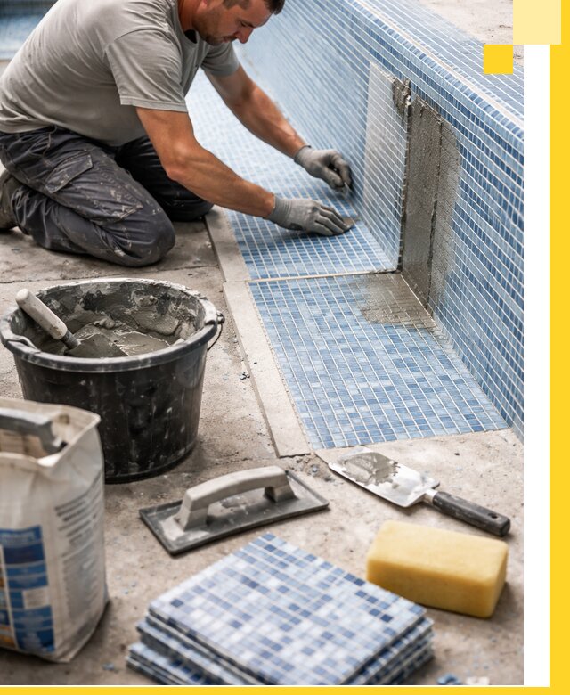 Укладка и ремонт мозаики для бассейнов под ключ в Красноуфимске