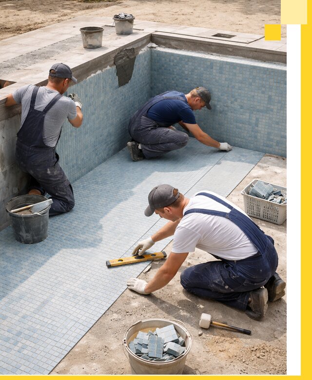 Укладка и установка плитки для бассейнов под ключ в Красноуфимске