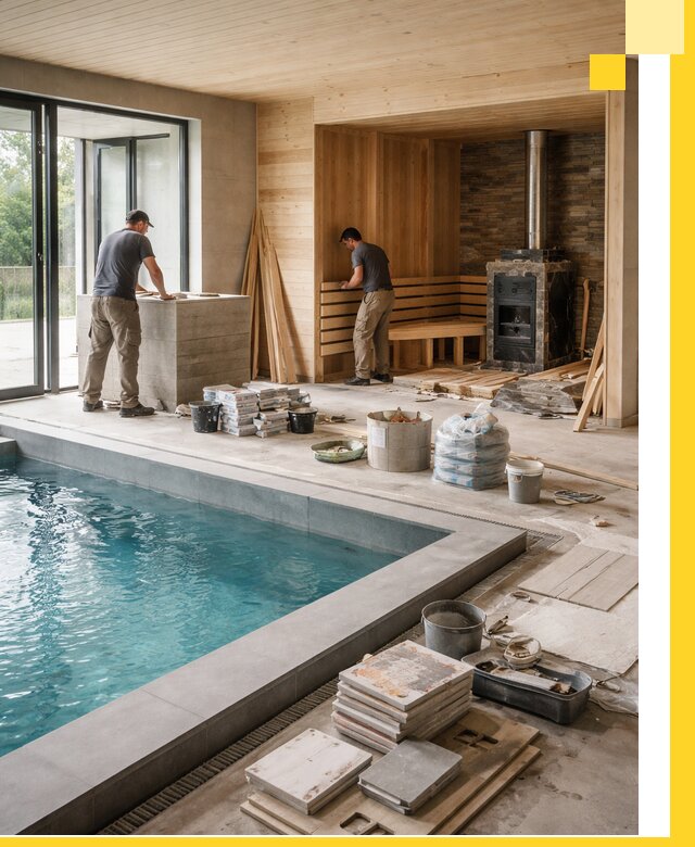 Проектирование и строительство бань с бассейном в Красноуфимске