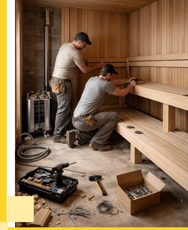 Монтаж саун под ключ в Красноуфимске от 121884 р. | ЭриданКрф