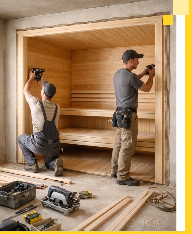 Монтаж саун под ключ в Красноуфимске — проектирование и установка