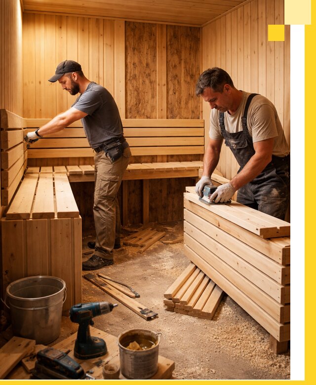 Профессиональный комплексный ремонт саун под ключ в Красноуфимске