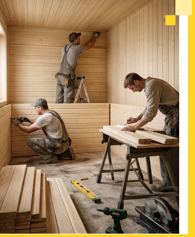 Обшивка саун в Красноуфимске из натуральной древесины под ключ