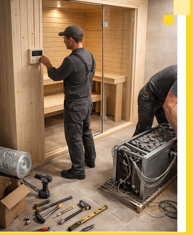 Поставка, установка и монтаж электрических саун в Красноуфимске