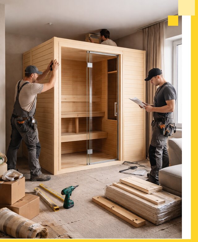 Установка и благоустройство саун в квартире в Красноуфимске