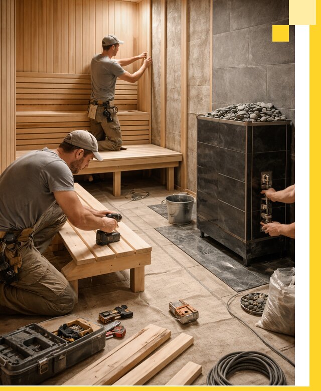 Дизайн и строительство интерьерных саун под ключ в Красноуфимске