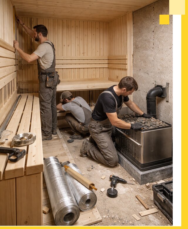 Индивидуальные сауны на заказ в Красноуфимске под ключ, проект и монтаж