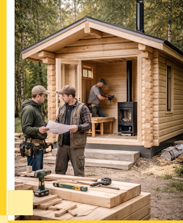 Монтаж бань под ключ в Красноуфимске — от 203140 р. | ЭриданКрф