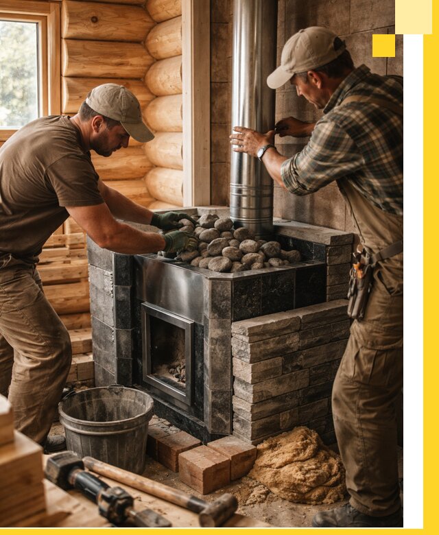 Строительство и отделка русских бань под ключ в Красноуфимске