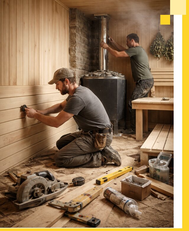 Полное строительство и оснащение парных под ключ в Красноуфимске