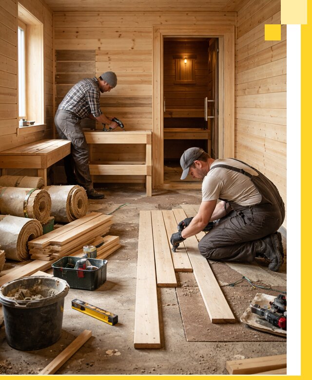 Индивидуальный проект бани с комнатой отдыха под ключ в Красноуфимске