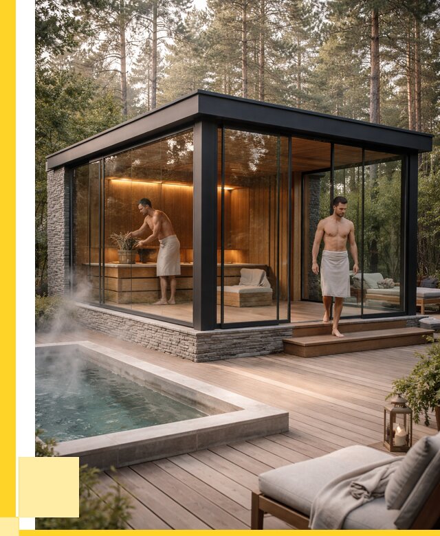 Стеклянные бани и двери в Красноуфимске от 457065 р. | ЭриданКрф