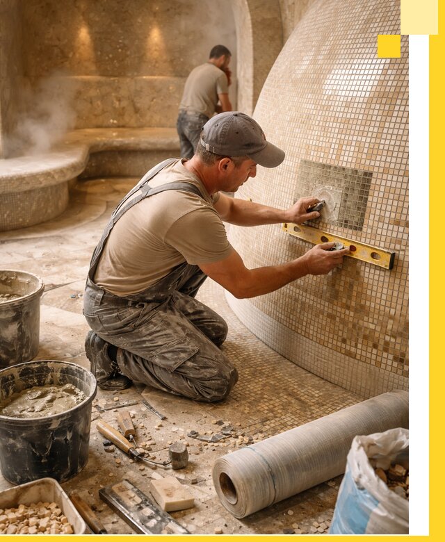 Хамам под ключ в Красноуфимске: проектирование, строительство, отделка