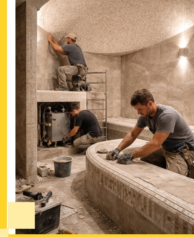 Монтаж хамамов под ключ в Красноуфимске от 253925 р. ЭриданКрф