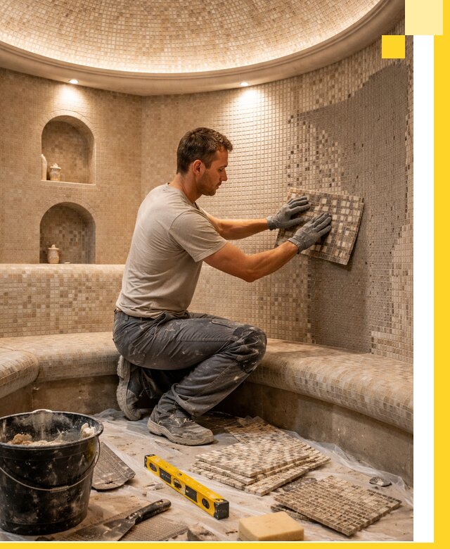 Устройство и монтаж домашнего хамама под ключ в Красноуфимске