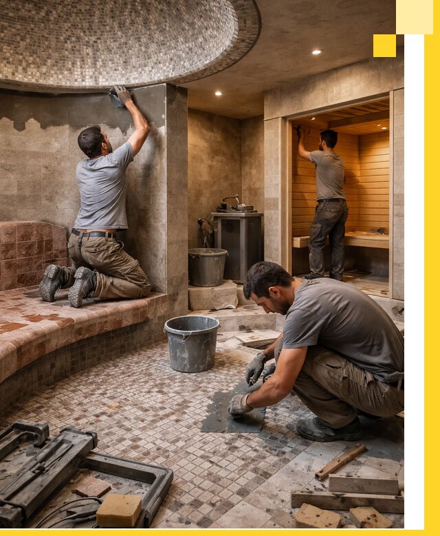 Проект и строительство хамама бани и сауны под ключ в Красноуфимске