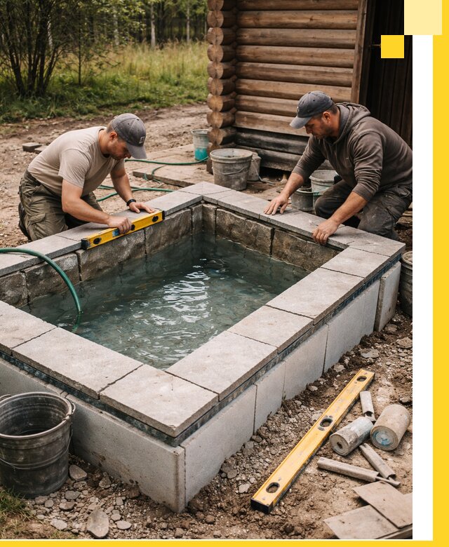 Изготовление и установка холодных купелей под ключ в Красноуфимске